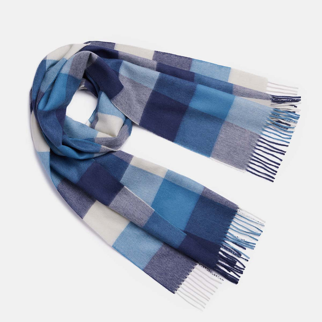 Natural Baby Alpaca Wool Midi Exclusive Check Scarf for Women