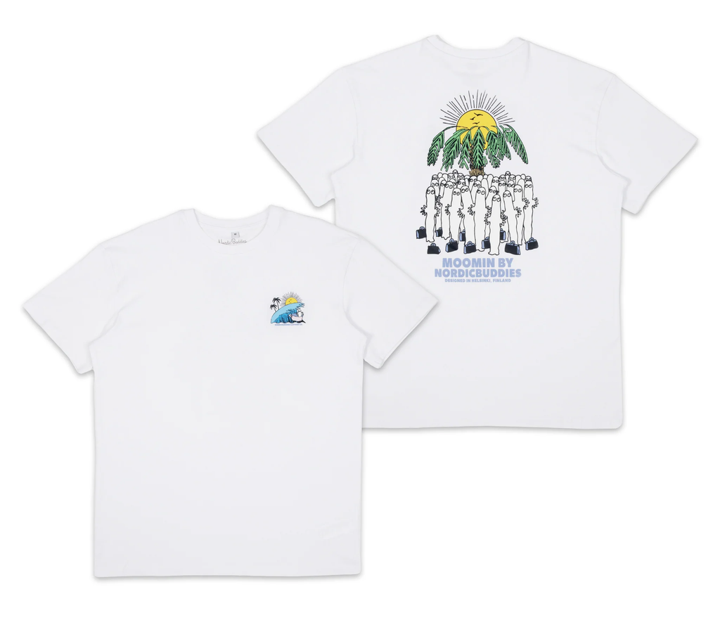 Hattifatteners Surf Trip T-Shirt Unisex - White