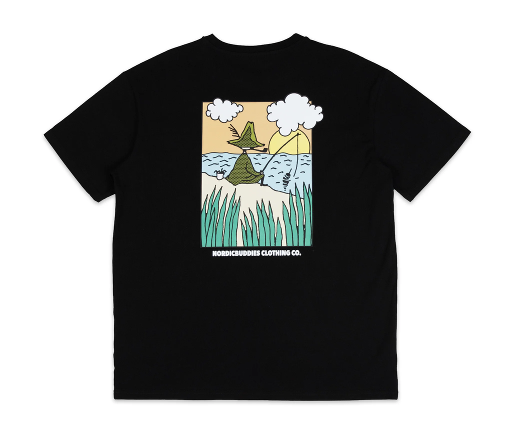 Snufkin Fishing T-Shirt Unisex - Black