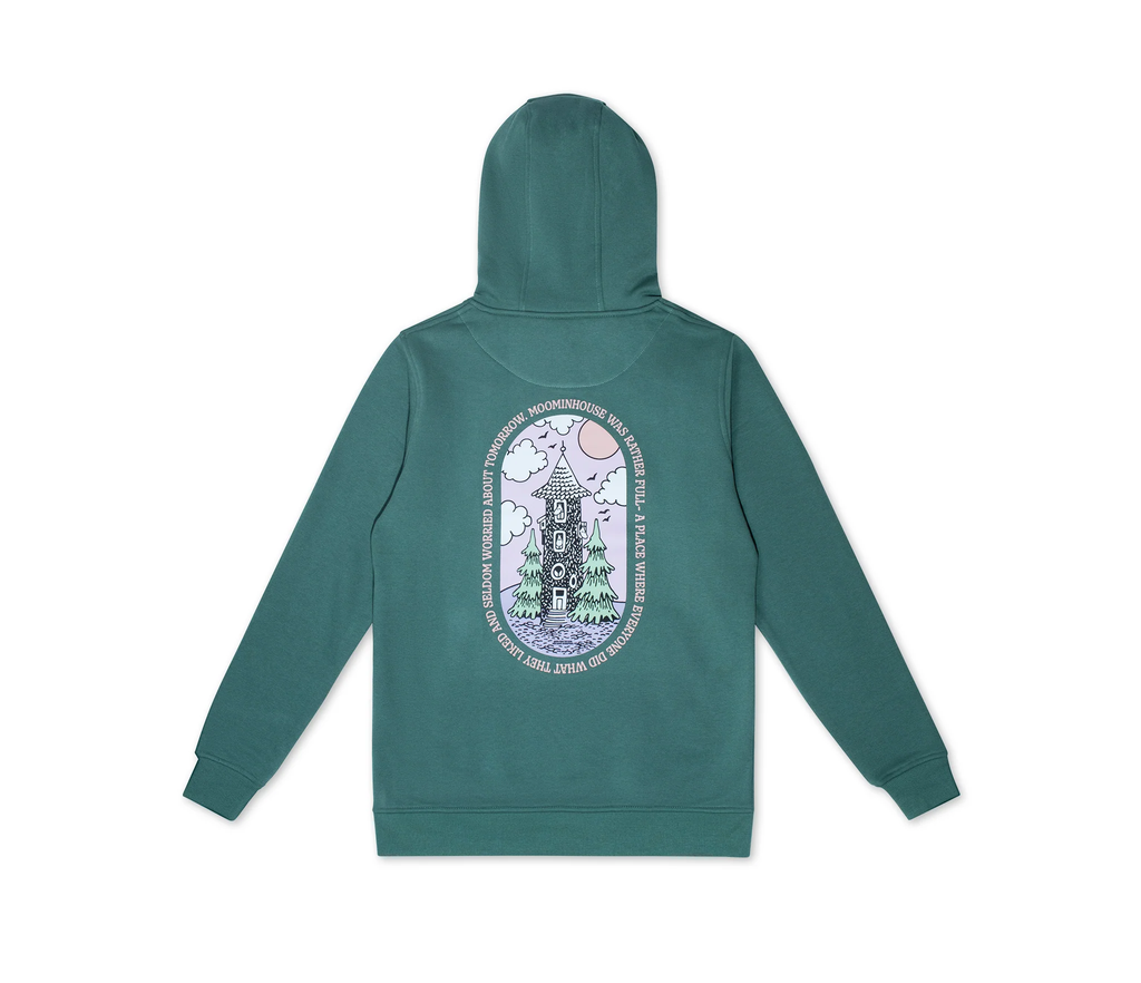 Organic Premium Hoodie Moominhouse - Green