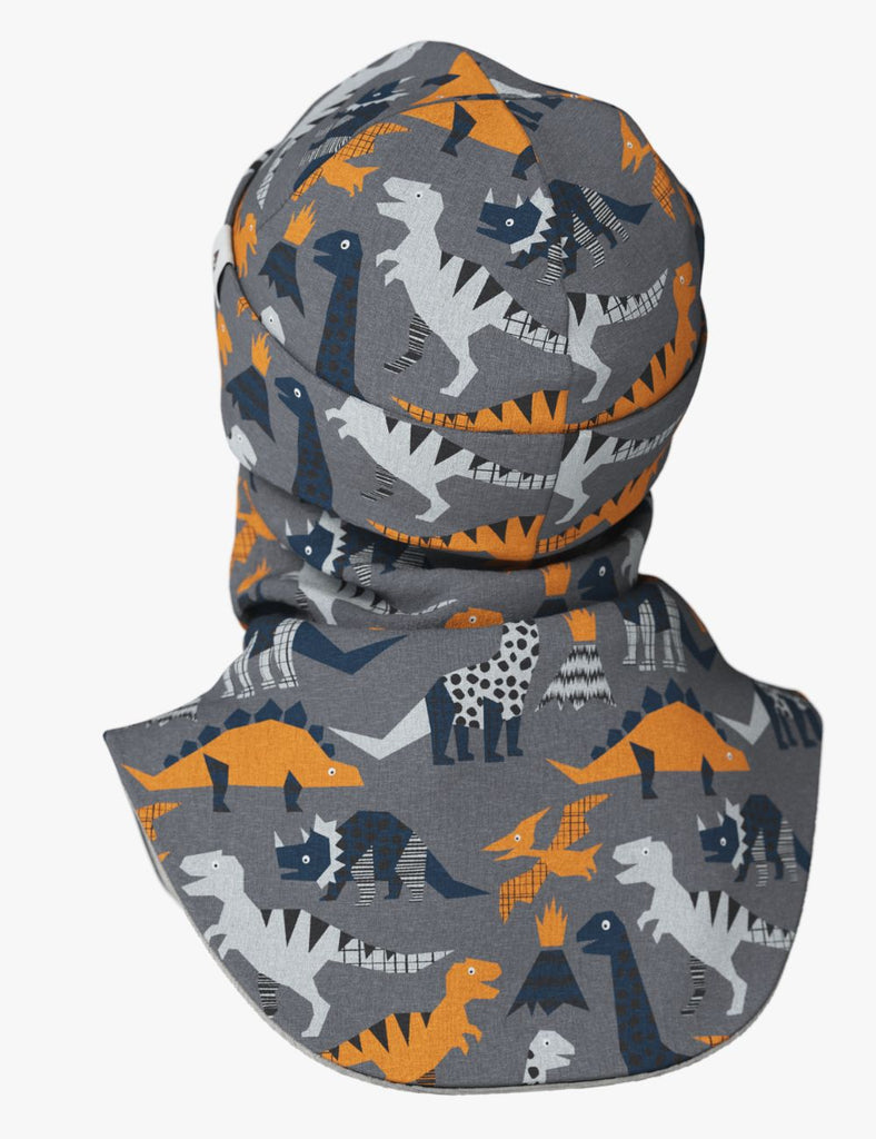 Thermal Merino Balaclava For Kids CLAVAN - Dinosaurs