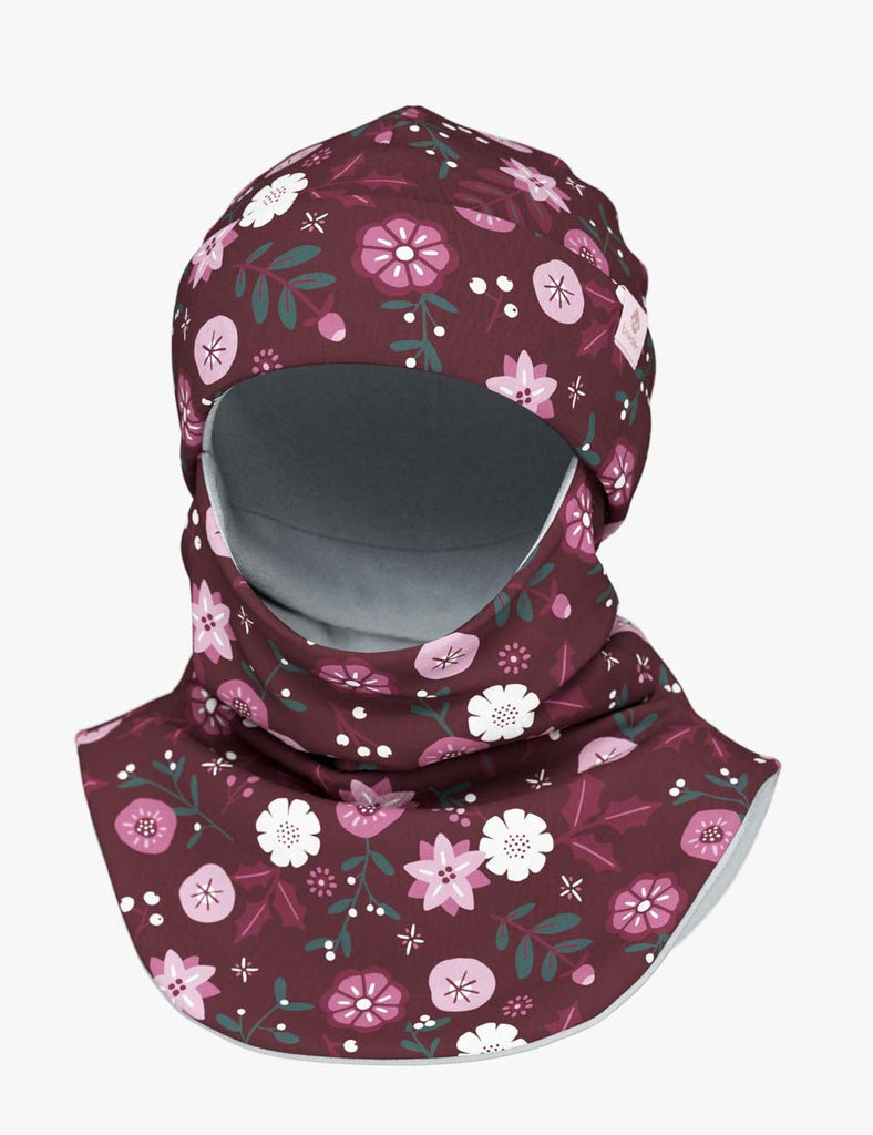 Thermal Fleece Balaclava For Kids FRODE - Winter Flowers